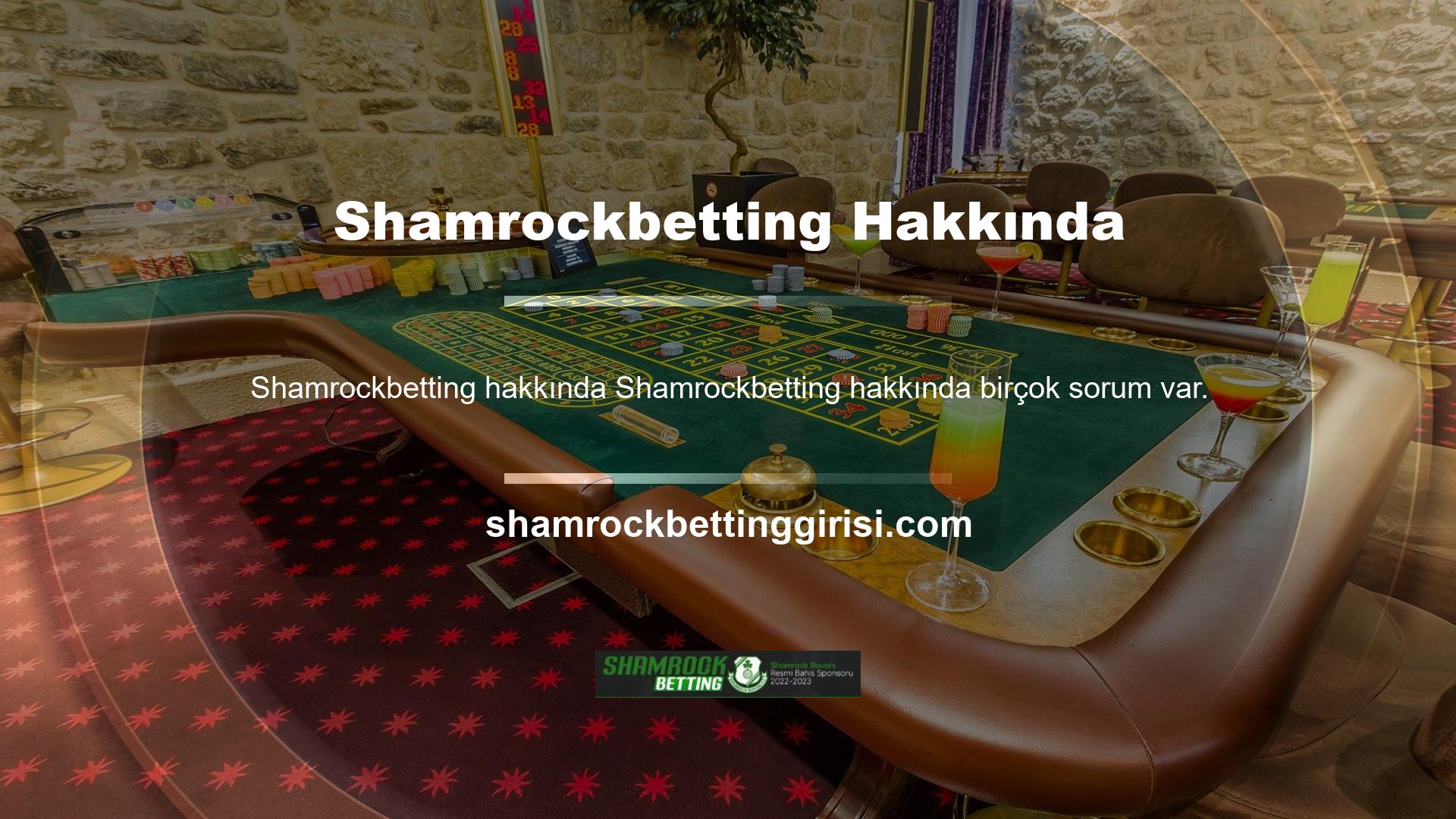 Shamrockbetting, web sitesi tasarımında çoğunlukla mavi ve beyaz bir tema kullanır, ancak kullanıcılara adıyla eşleşen bir arka plan sağlar